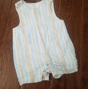 Baby Luxuries striped linen romper 3-6 months